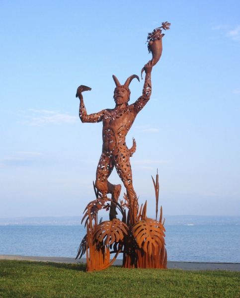 Sculpture Pan greek god iron